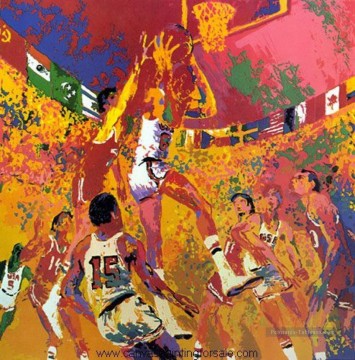 basketball 12 1 impressionniste Peinture à l'huile